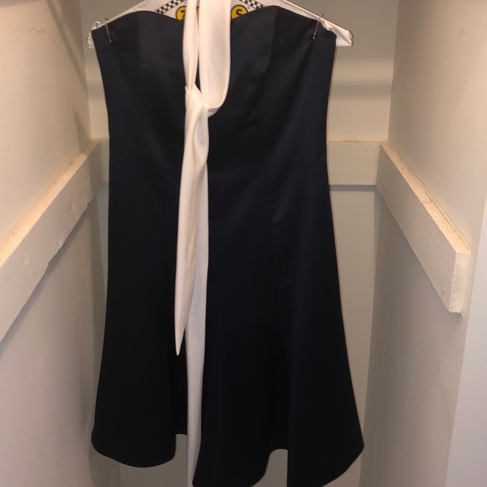 David’s Bridal Dark Blue Strapless Dress Size 6